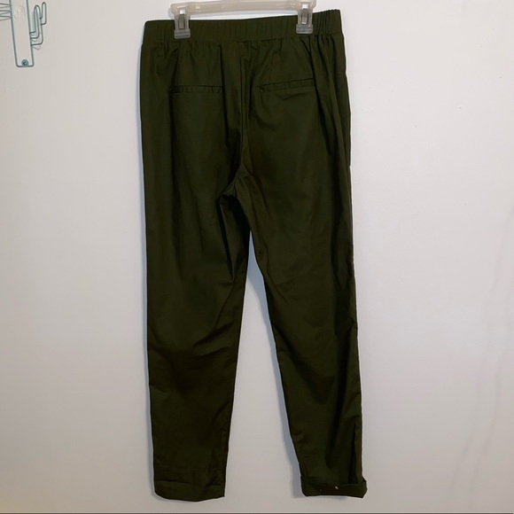 Olive Green Woven Trousers - Picture 5 of 9